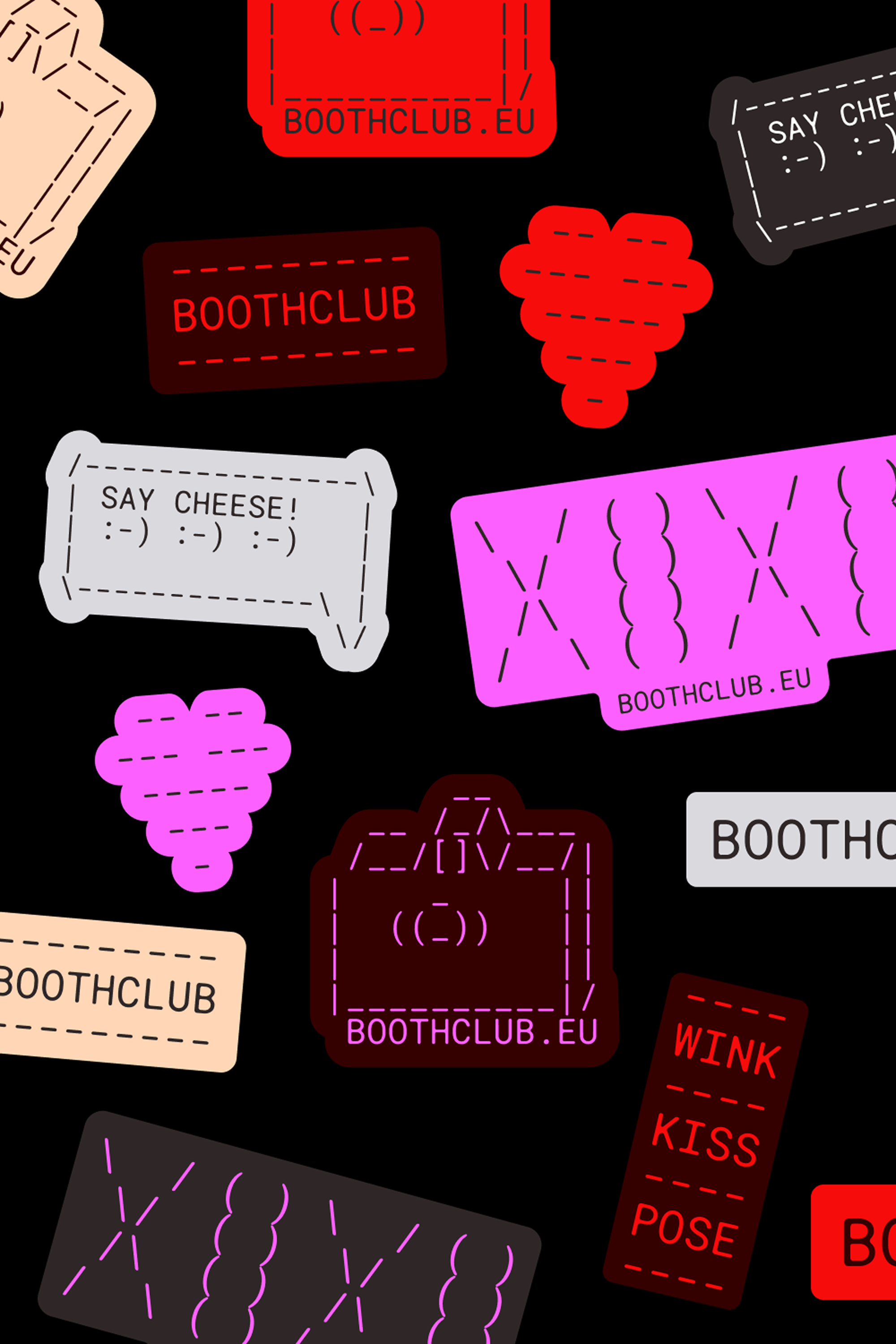 Boothclub social stickers