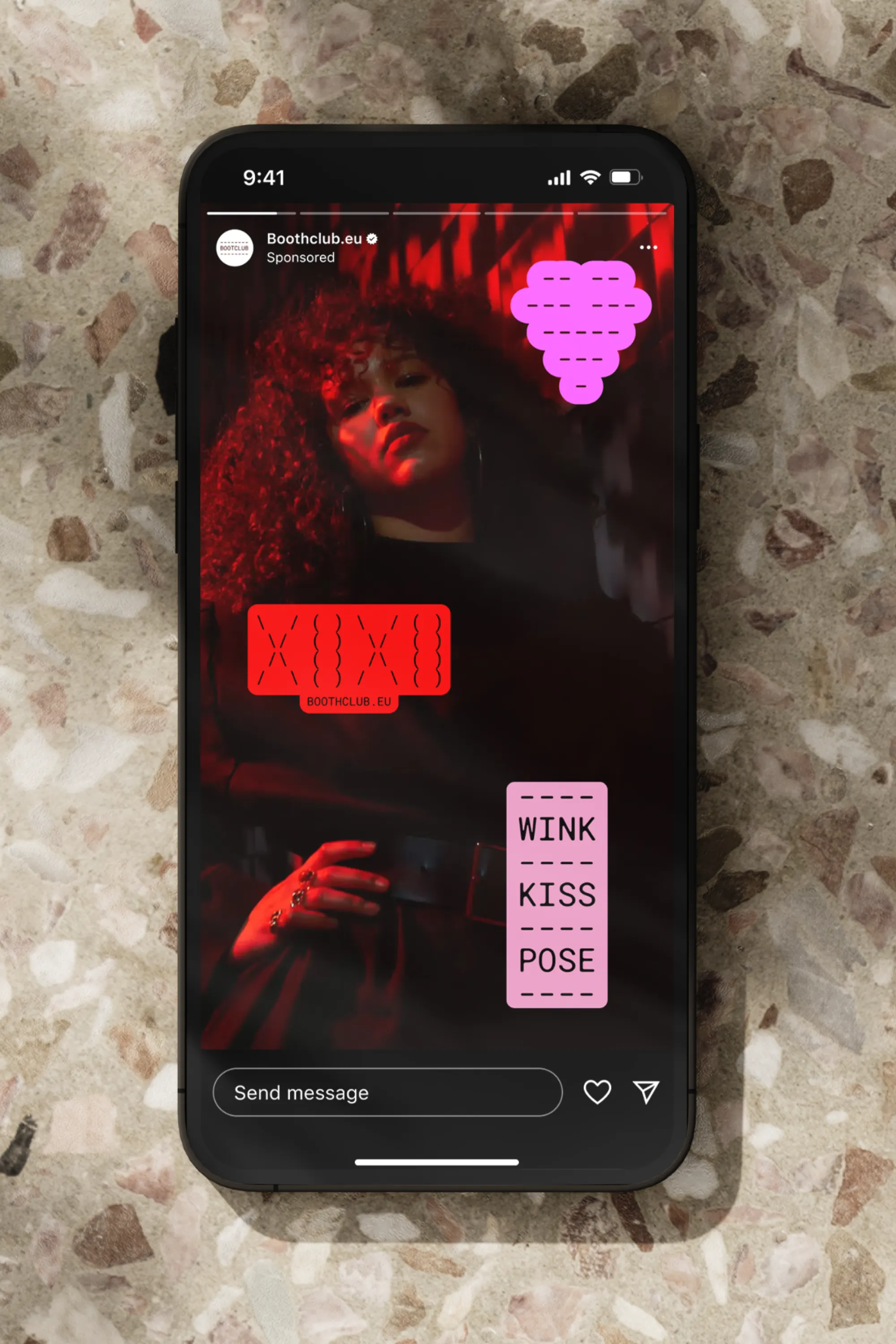 Boothclub social stickers